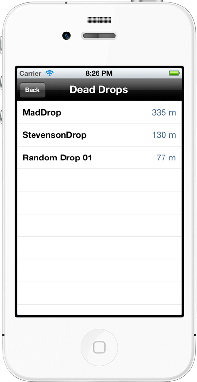 Dead Drops iPhone App